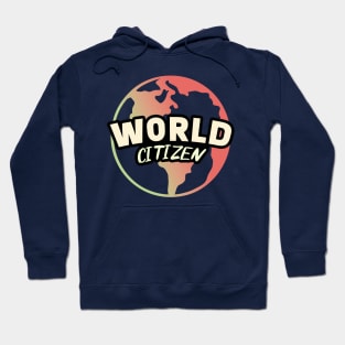 World Citizen || Minimalist Planet Earth || Colorful World Map Hoodie